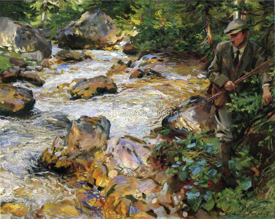 Trout Stream in the Tyrol - 约翰·辛格·萨金特
